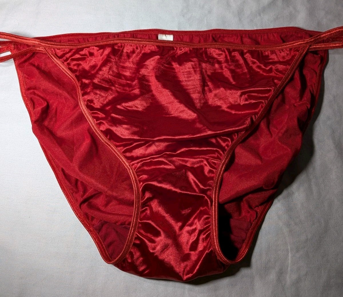 Vintage Y2K Cacique Second Skin Satin String Bikini Panties Plus Size 14/16