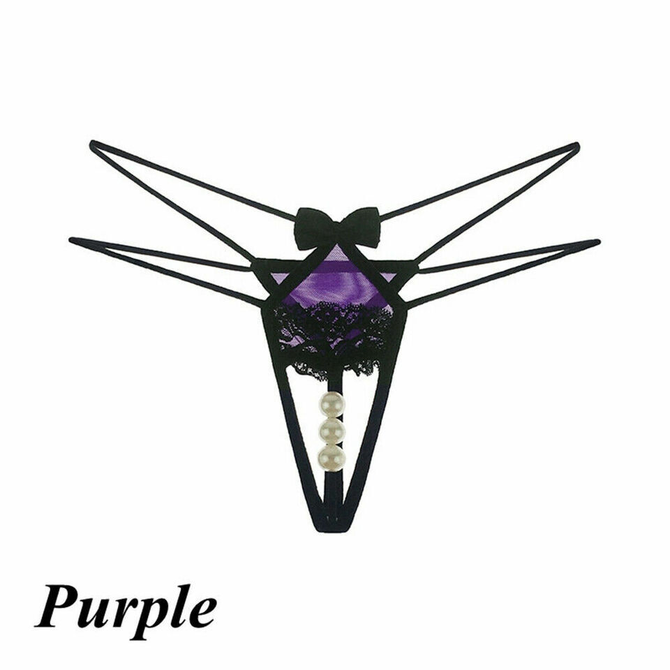 Sexy Women’s Lace Thongs G-string Panties Underwear Crotchles T-back Lingeries