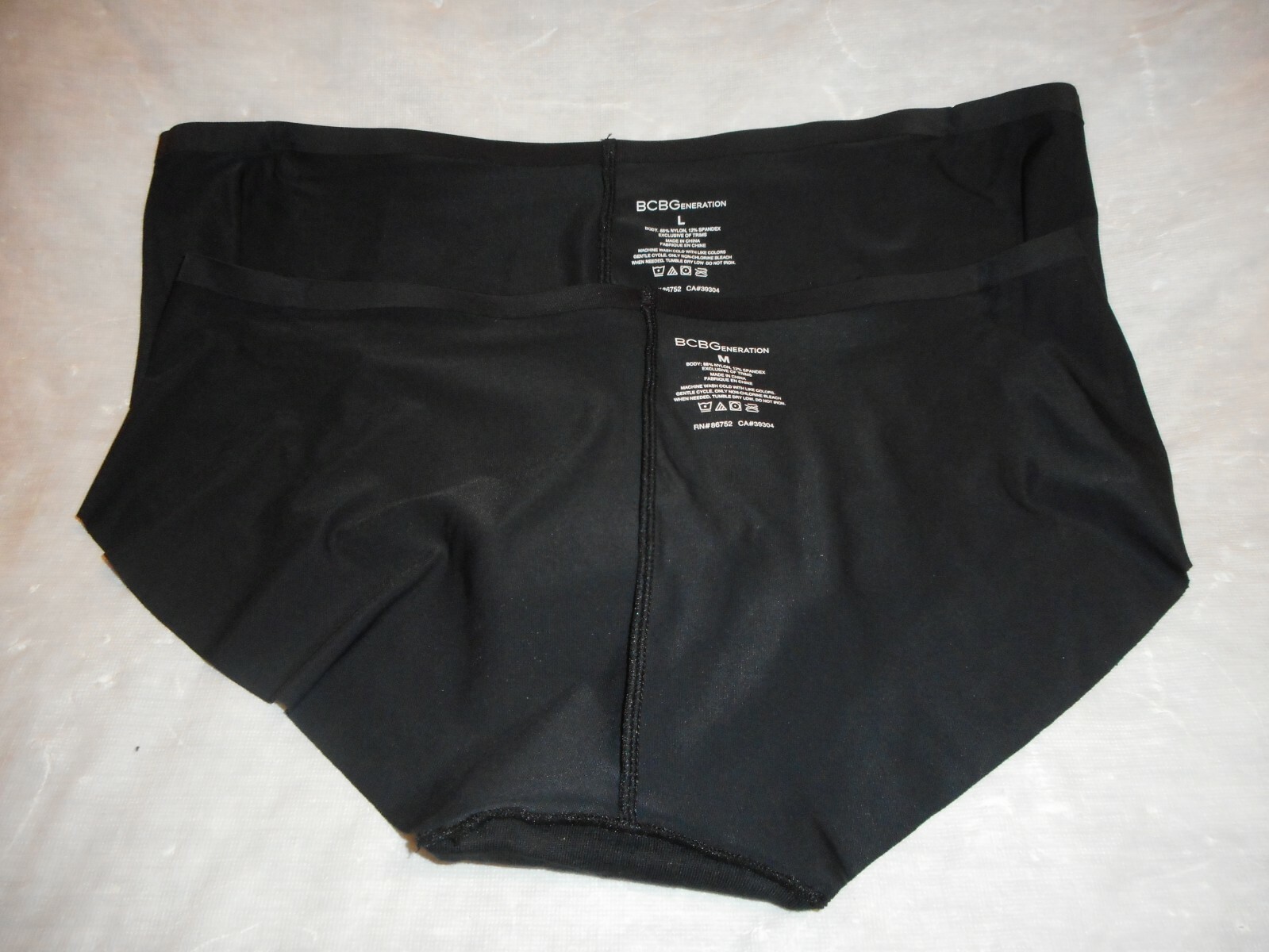 BCBGENERATIONS Black No Shows Hipster Panty Sold Separate.Medium & Large