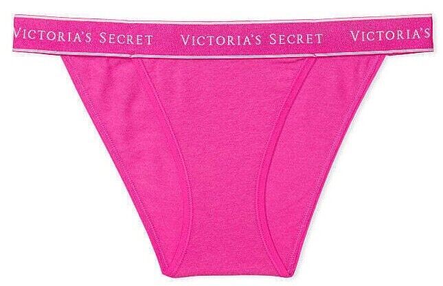 Victoria’s Secret Sexy Tanga Bikini Pink Fuchsia Frenzy Block Logo Classic NWT