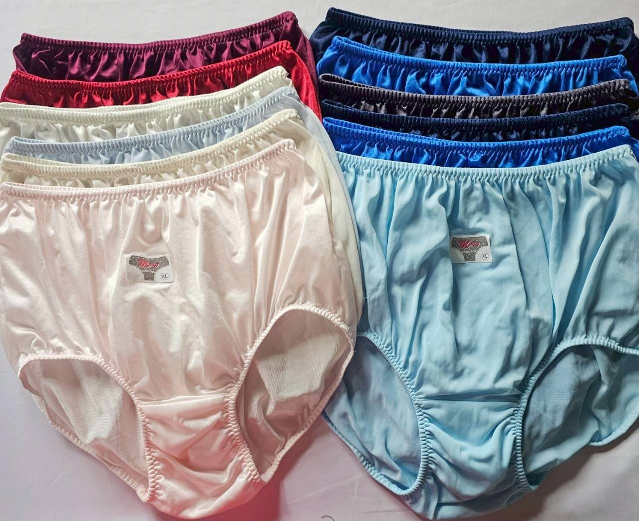 12 Underwear Nylon Comfort Woman Man Granny Panties Briefs High Waist 36″-42″XL