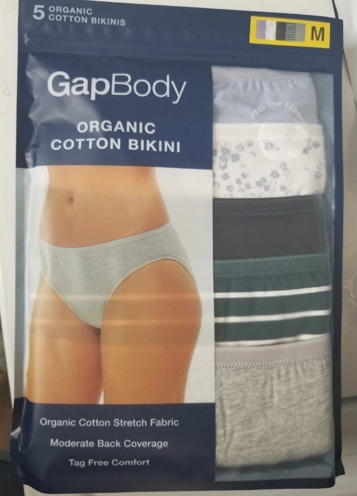 WOMENS Gap Body ORGANIC COTTON Underwear Bikini Panties Size M