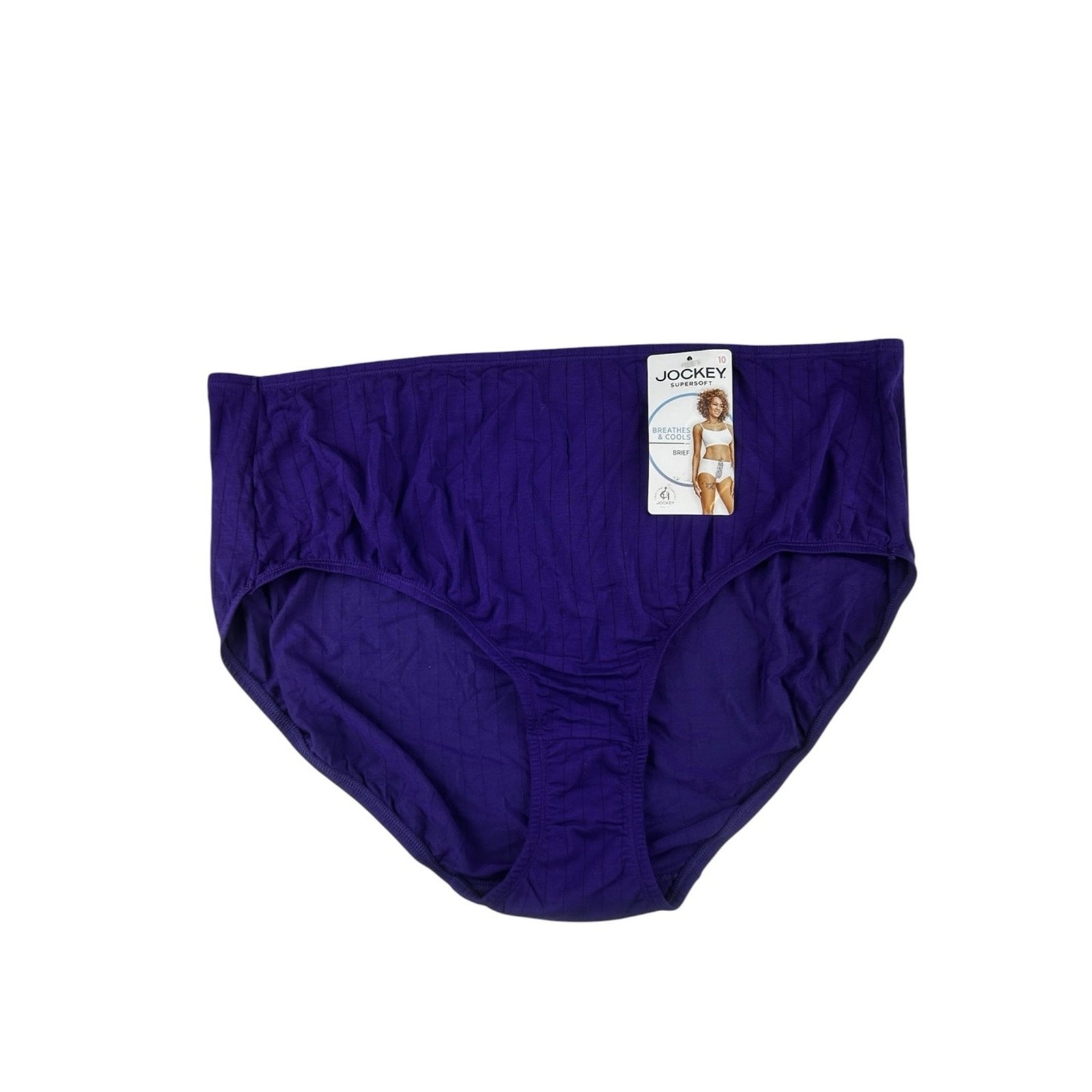 Jockey Supersoft Breath Brief Women’s Size 10 / 3XL in Deep Purple