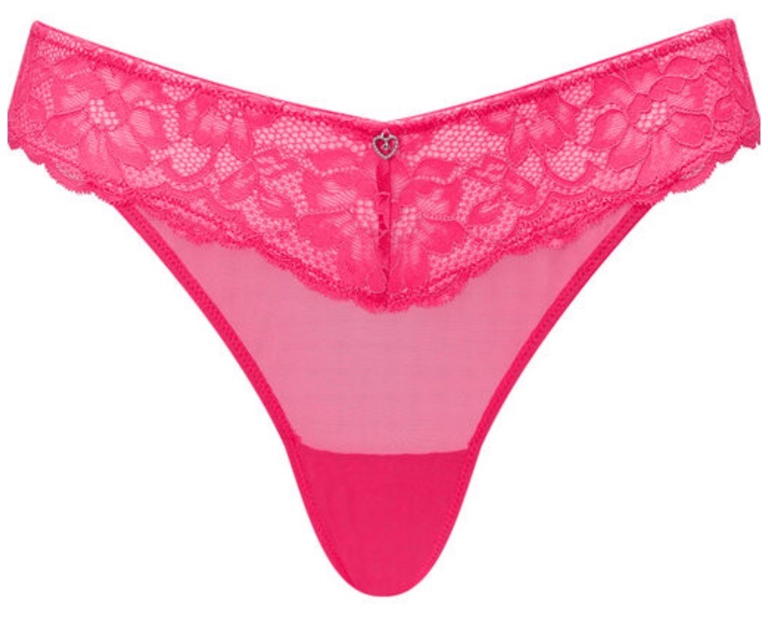 Ann Summers Sexy Lace Planet Thong Size 8- New With Tags – Dark Pink