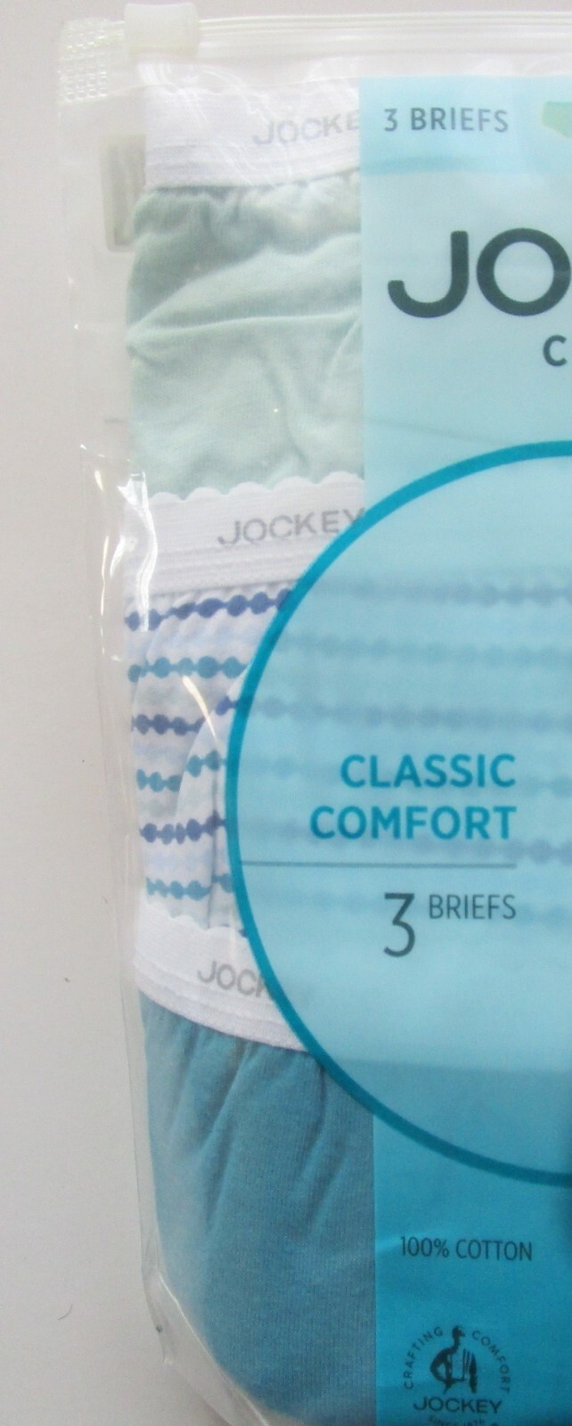 Jockey Classic Comfort 100% Cotton Style 9483 Brief Pantie 3 Pack Size 9 XXL NWT