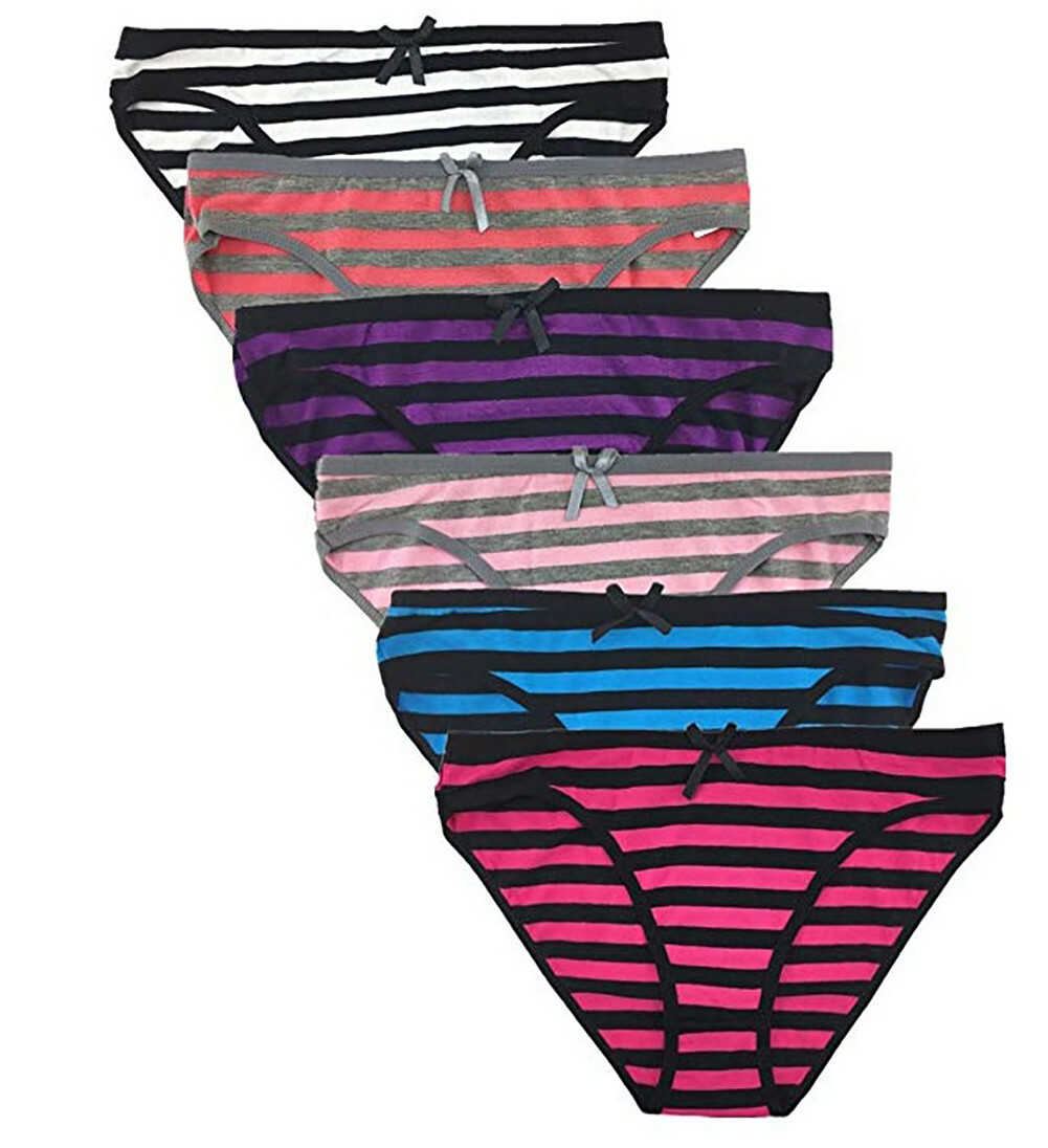 6 Lot Women Underwear Cotton Bikini Briefs Sport Knicker panties Pack Lingerie L