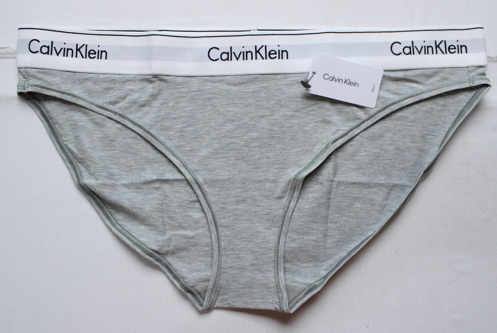 Calvin Klein Women’s Icon Cotton Modal Low Rise Bikini DH3 Grey Heather XL NWT