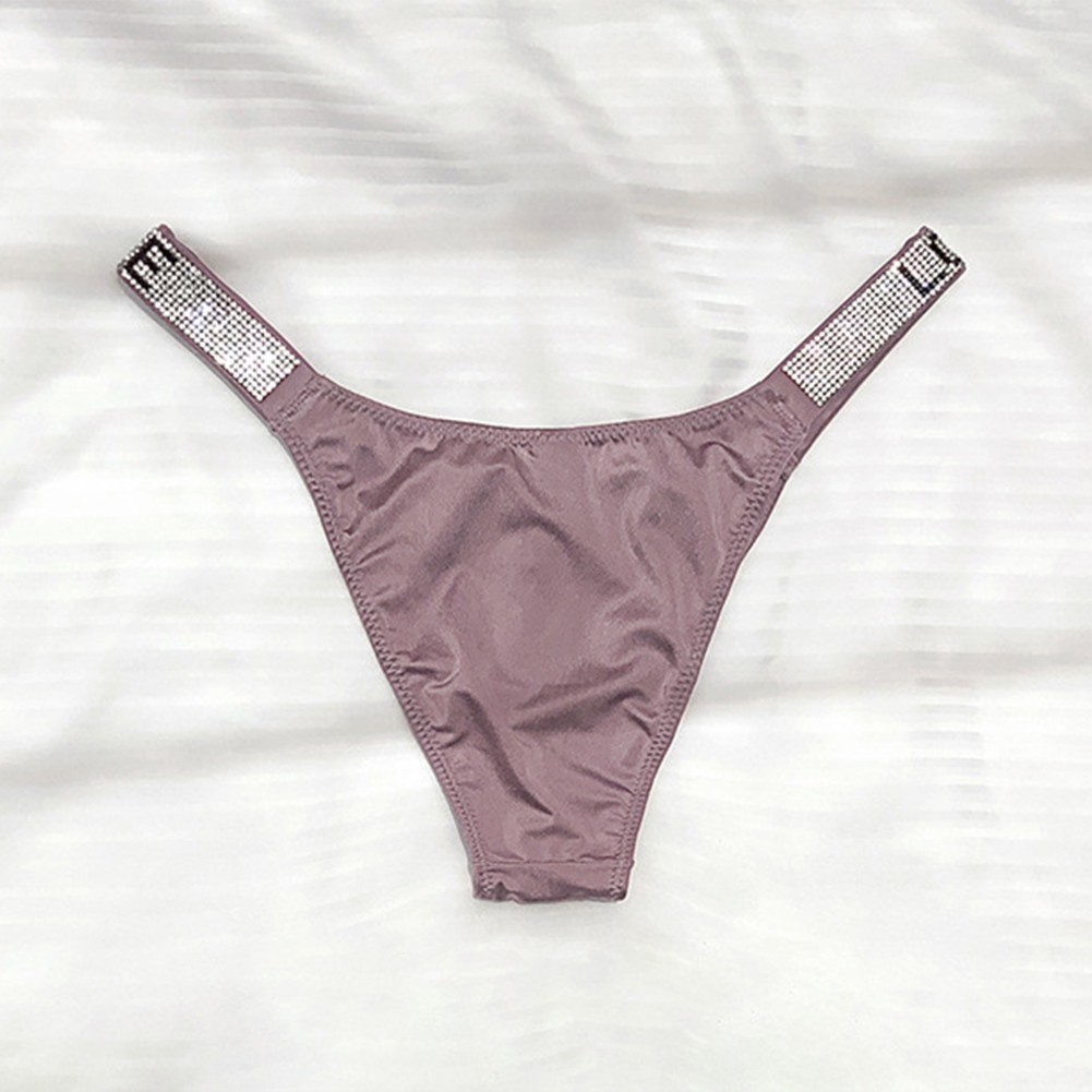 Women Thongs Underwear Sleepwear Solid Backless Bikini T-back Underpants