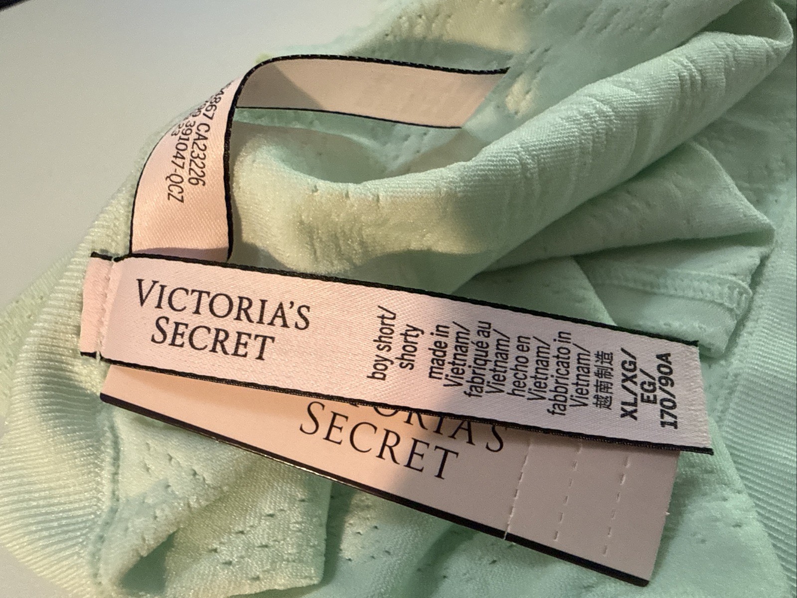 Boyshort panties for women By Victoria Secret Size XL new Color Pastel Green