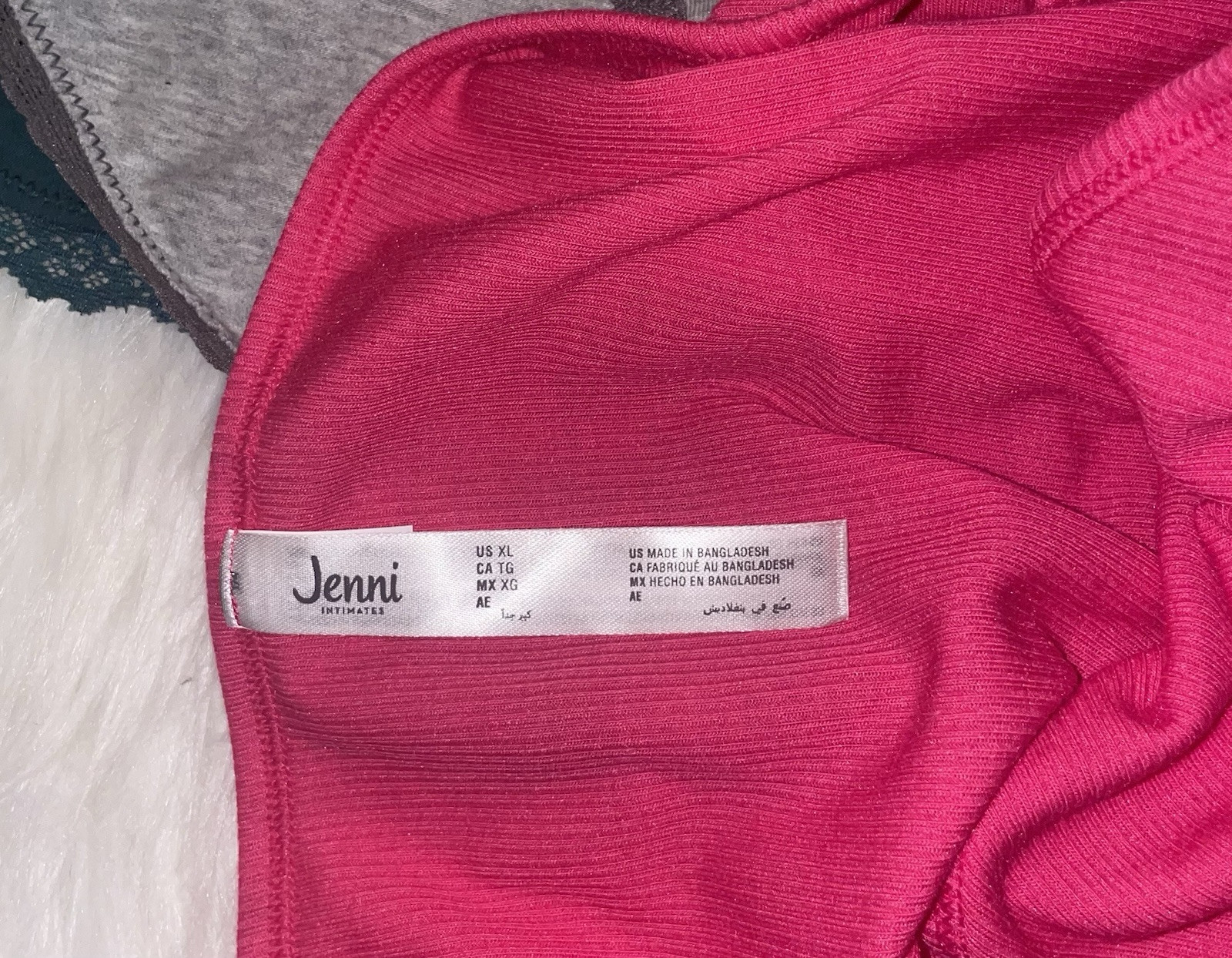 3 Pairs Jenni Cotton Panties Check Stars Ribbed Womens XL XLarge