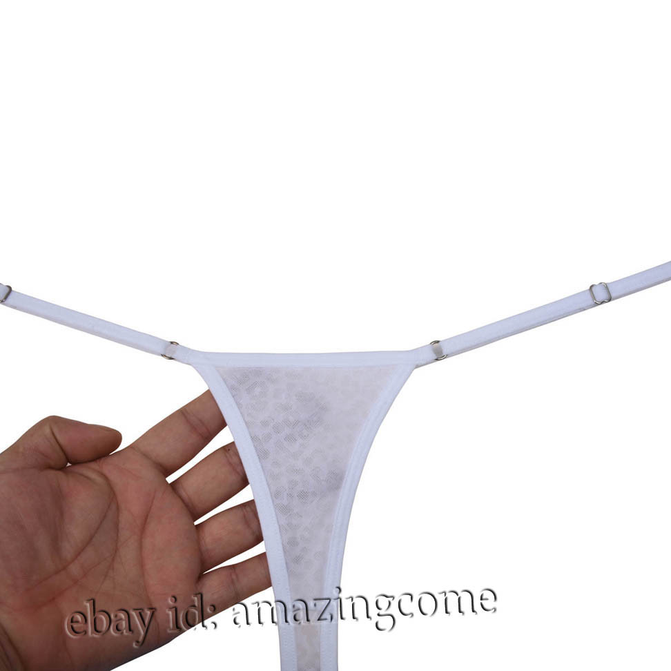Women Micro Thong String Adjustable Very Low Rise Underwear Perfect Fit Spandex