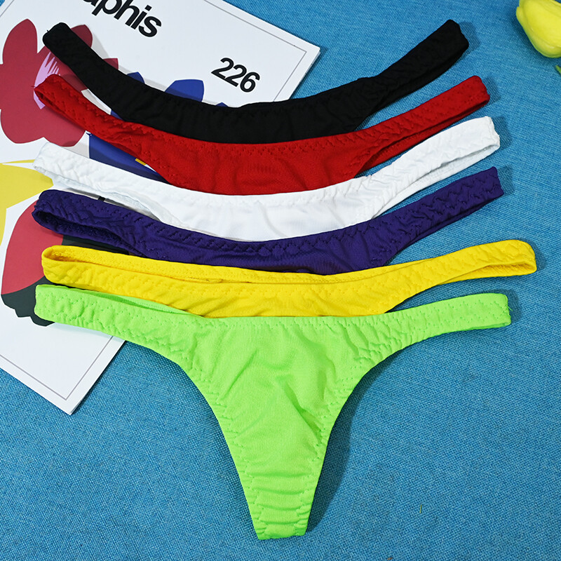 6packs Lot Womens Sexy G string Thong Bikinis Panties Micro Brief Underwear Size