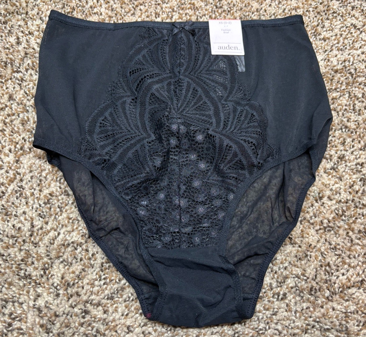 Auden Black Fashion Brief Panty. Size: XS (0-2).