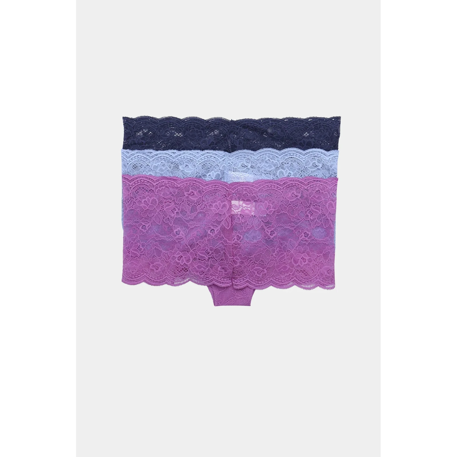 Joyspun Scalloped Lace Boyshorts Panty 3-Pack Size XXL (20) New!