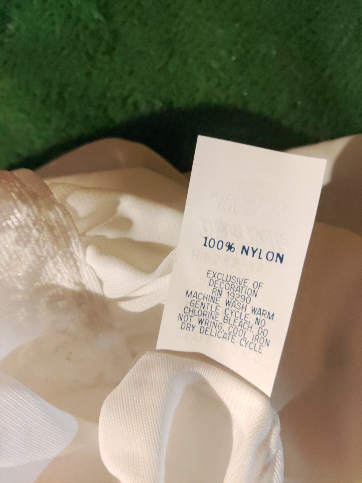 Dixie Belle Nylon Brief Panty Lace Waist Semi Sheer White #1252 Size 9 New