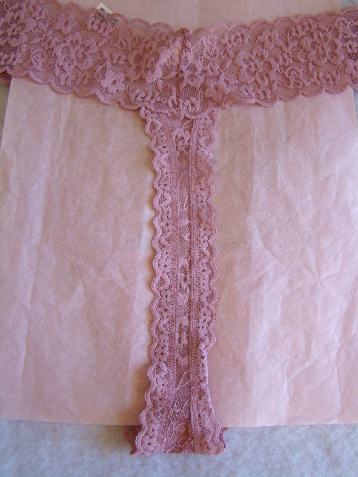 New Victoria’s Secret Pink Blush Floral Lace Thong String Panty Size XXL
