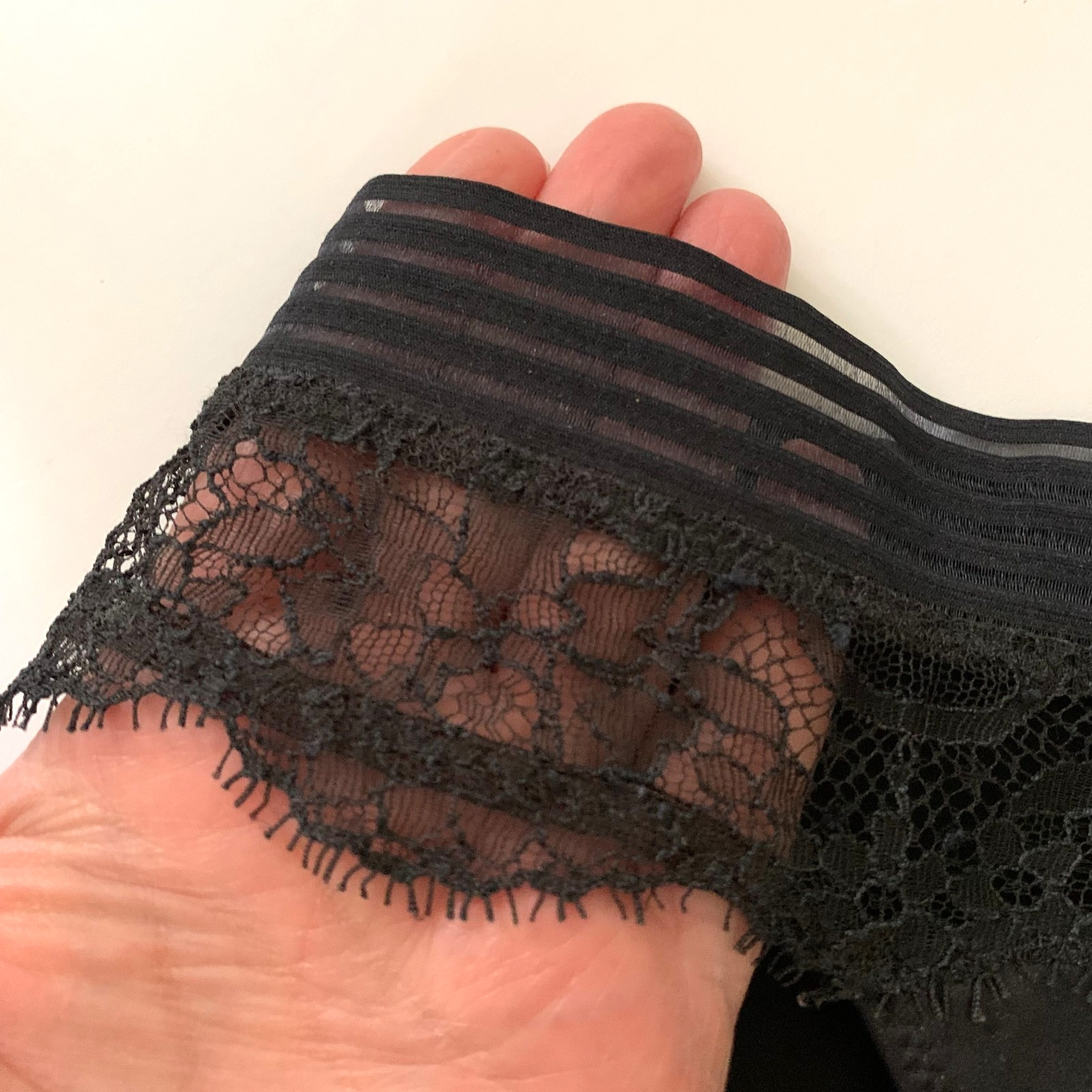 NWT Marie Jo Angelina Lace Bikini Panty Sm Graphite Charcoal Black