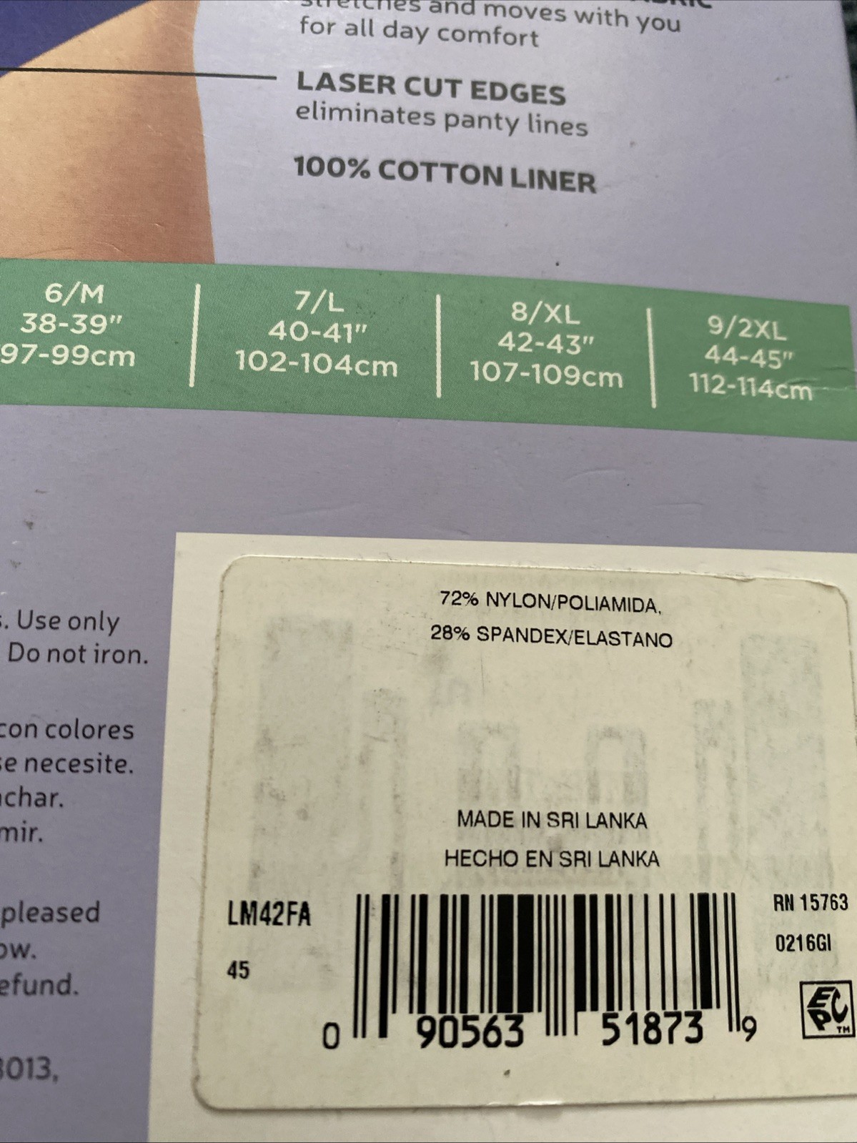 Hanes Premium 3 Bikini Microfiber No Lines, Size 2XL/ 9, New