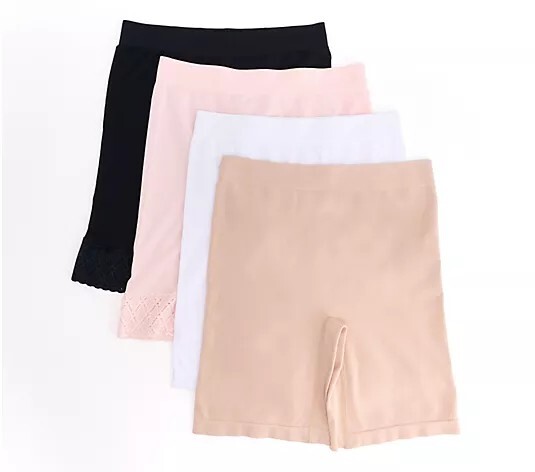 Breezies Comfort Breeze Set of 4 Seamless Long-Leg Panty Basic Pack, M A630841