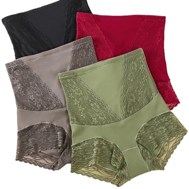 2 -4 Pack Sexy Womens Panties Underwear High Waist Lace Briefs Lingeries M-5XL