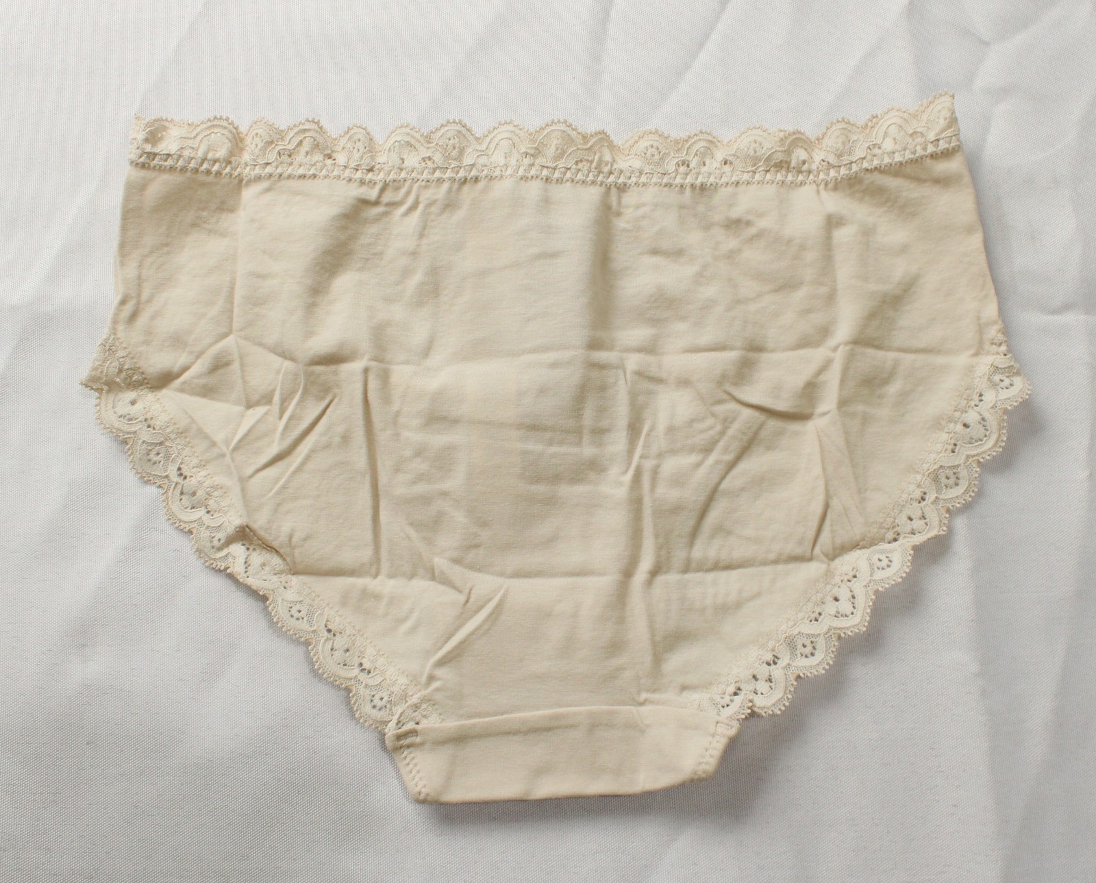 Intimissimi Women’s High-Waisted Cotton Lace Panties DH3 Cream Small NWT