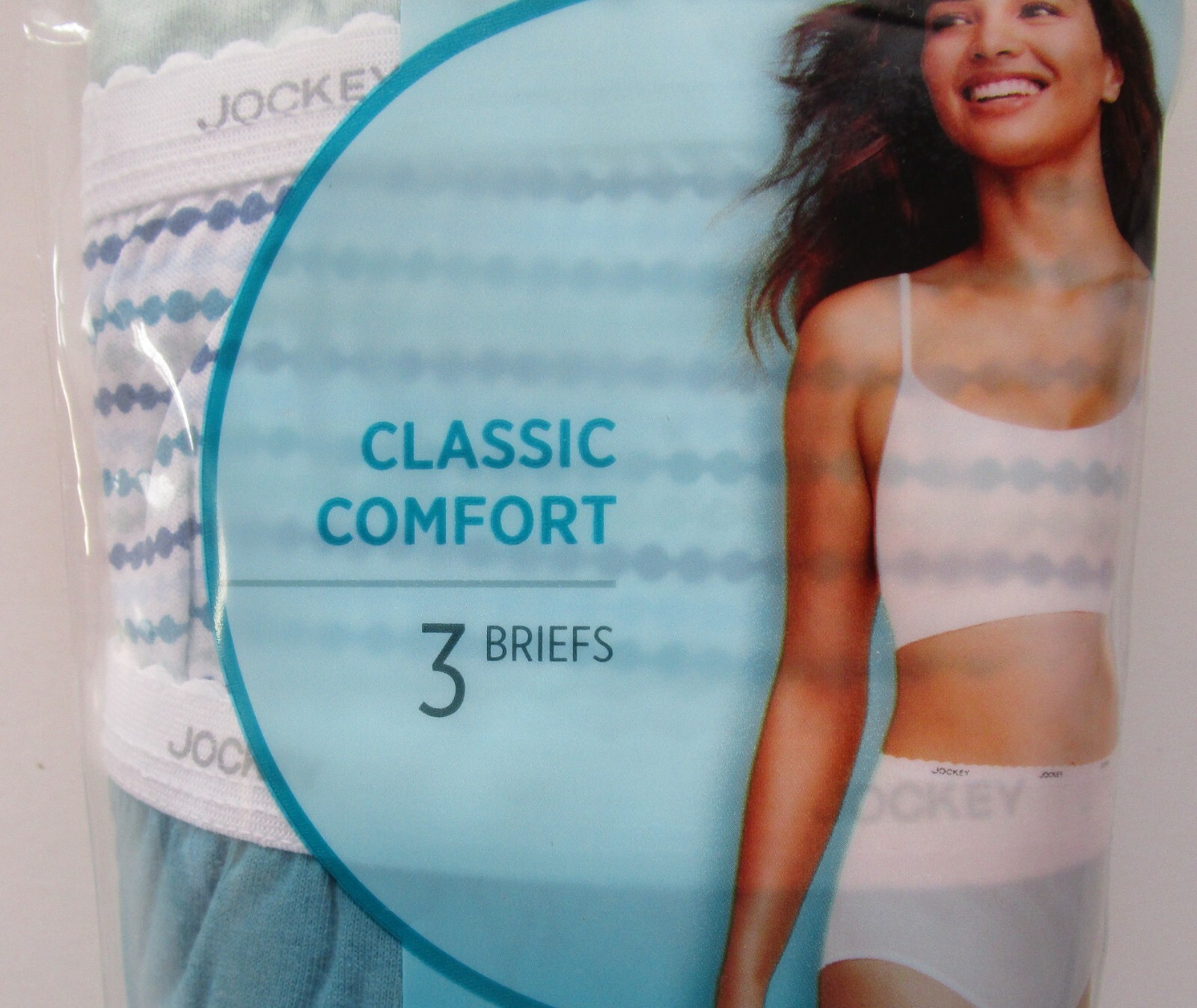 Jockey Classic Comfort 100% Cotton Style 9483 Brief Pantie 3 Pack Size 9 XXL NWT