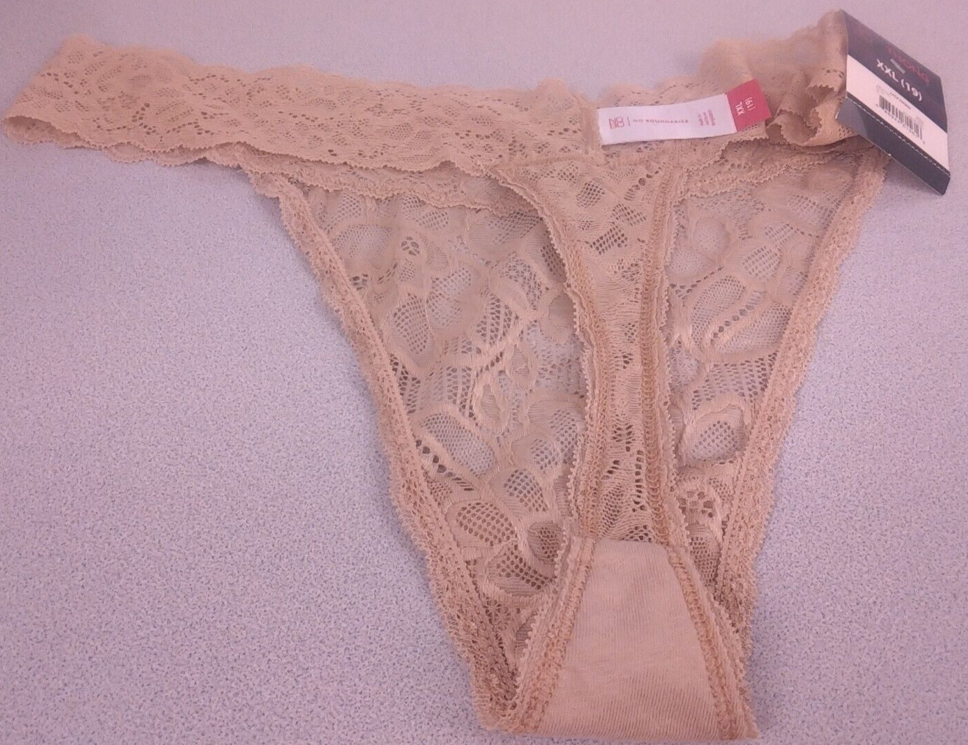 No Boundaries Blue And Beige Lace Thong Size XXL(19) – New (Lot Of 2). (65)