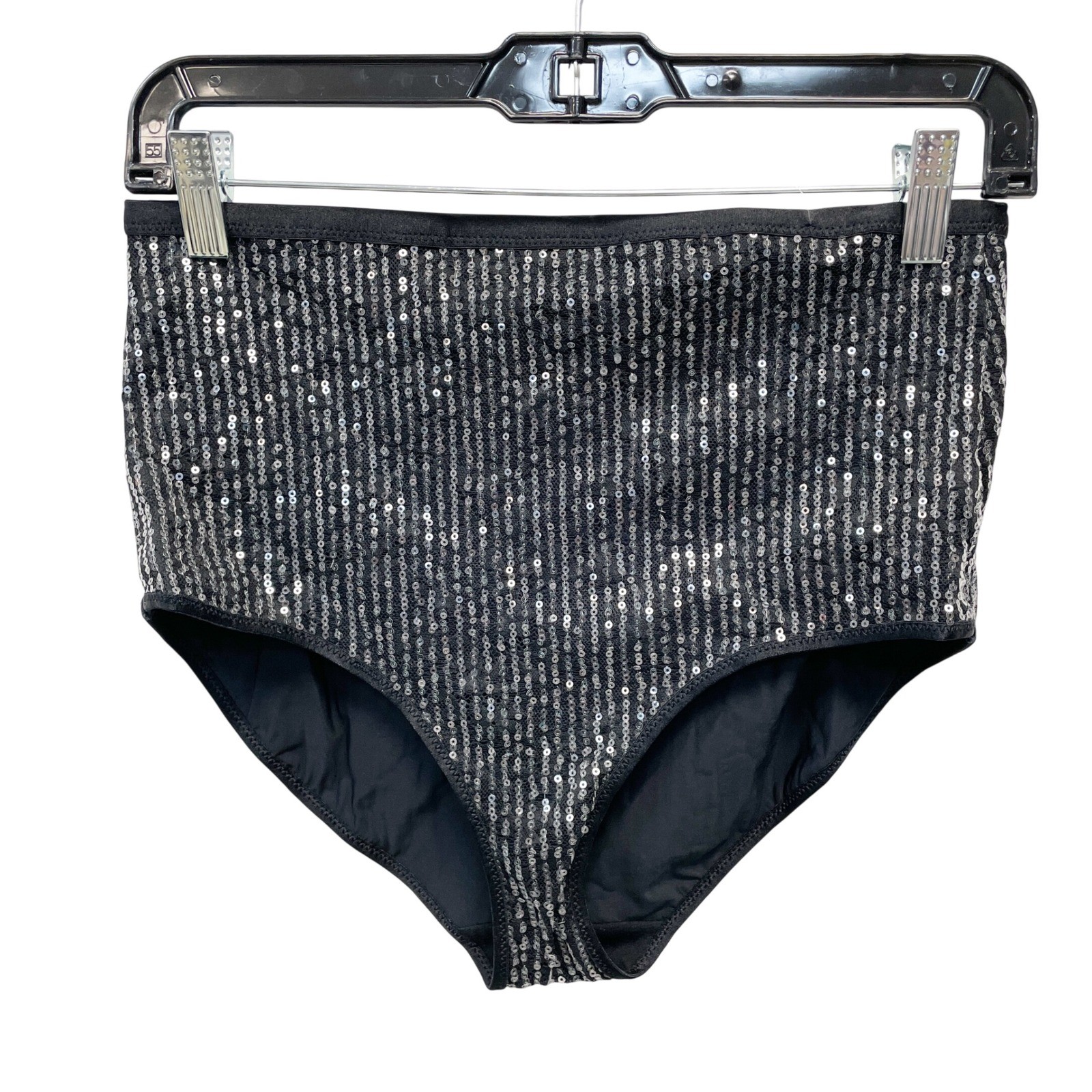 Wild Fable Women’s Black Sequin High Waist Intimates Brief Panty Size L