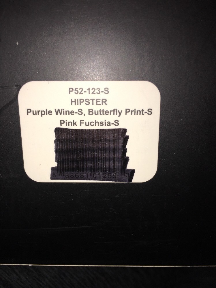 Cupcake Panty Affinitas 3 Hipster Small Pink Purple Multi Great for Travel NIP
