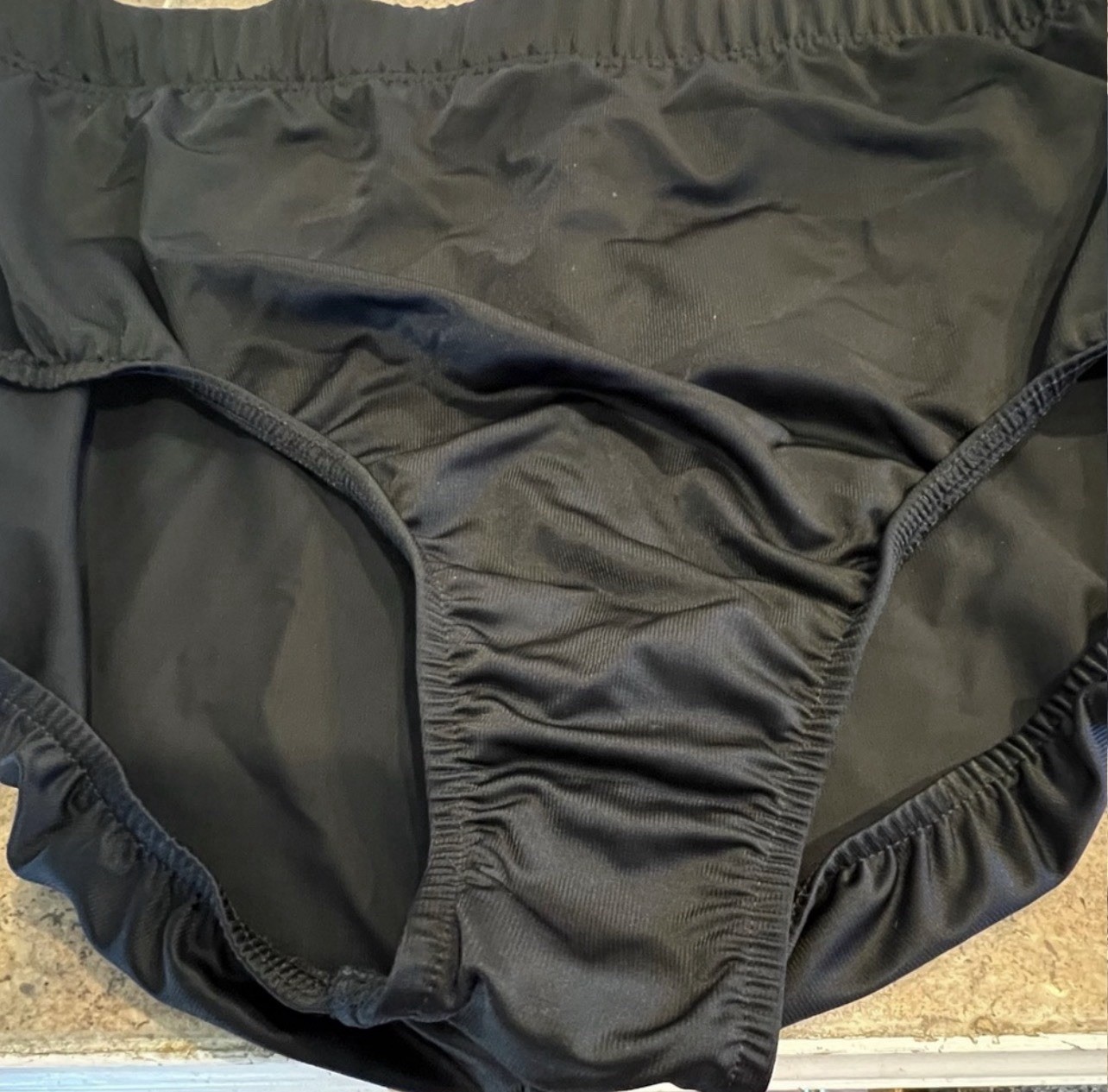 Eddie Bauer Plus Size Brief Panties 18W Black Solid Opaque Women