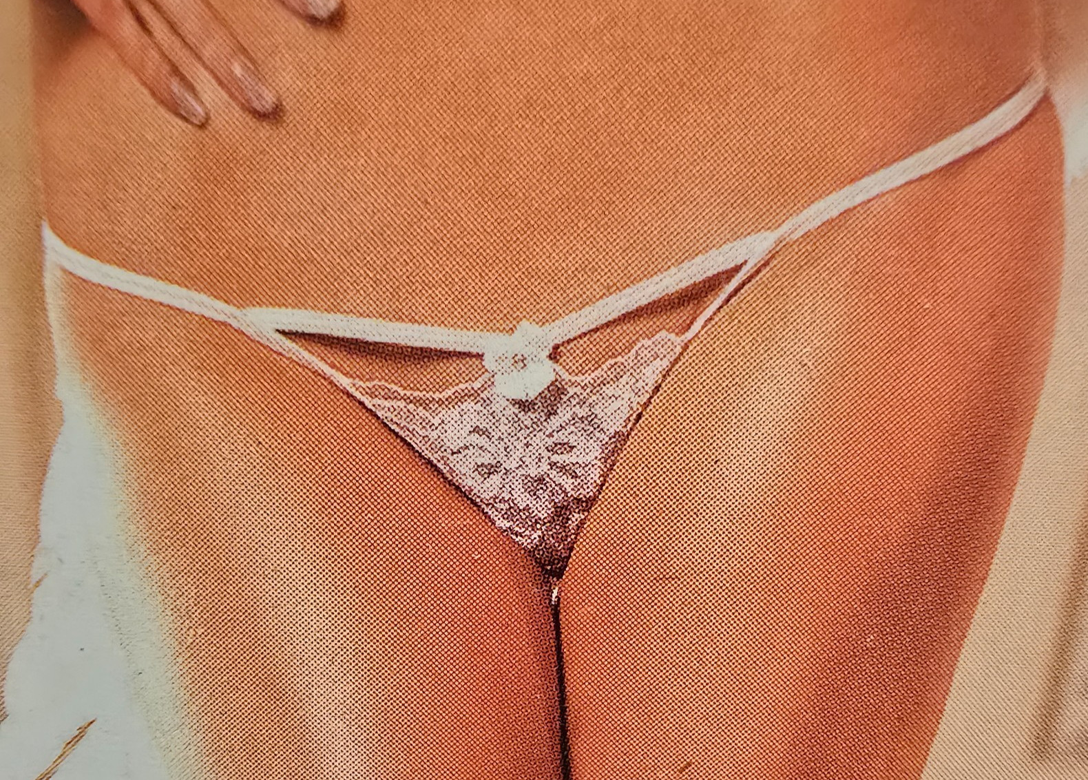 Baci Lace G-String Thong W/Bow White