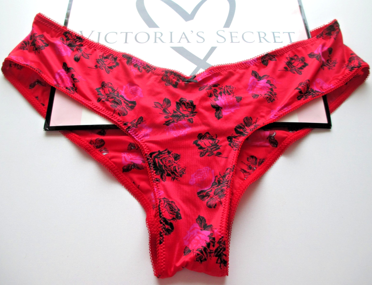 VICTORIA’S SECRET VERY SEXY High Leg Cheeky Panty VS Red Floral Roses S M L XL