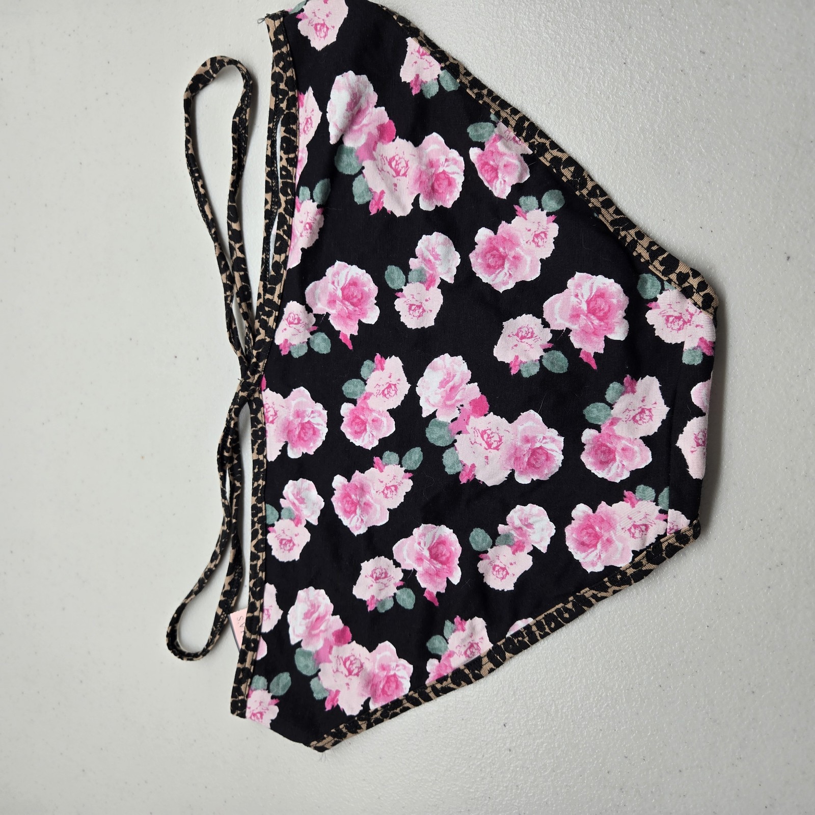 Victoria’s Secret Women Panties Large Black Cheetah Floral Strappy NWT
