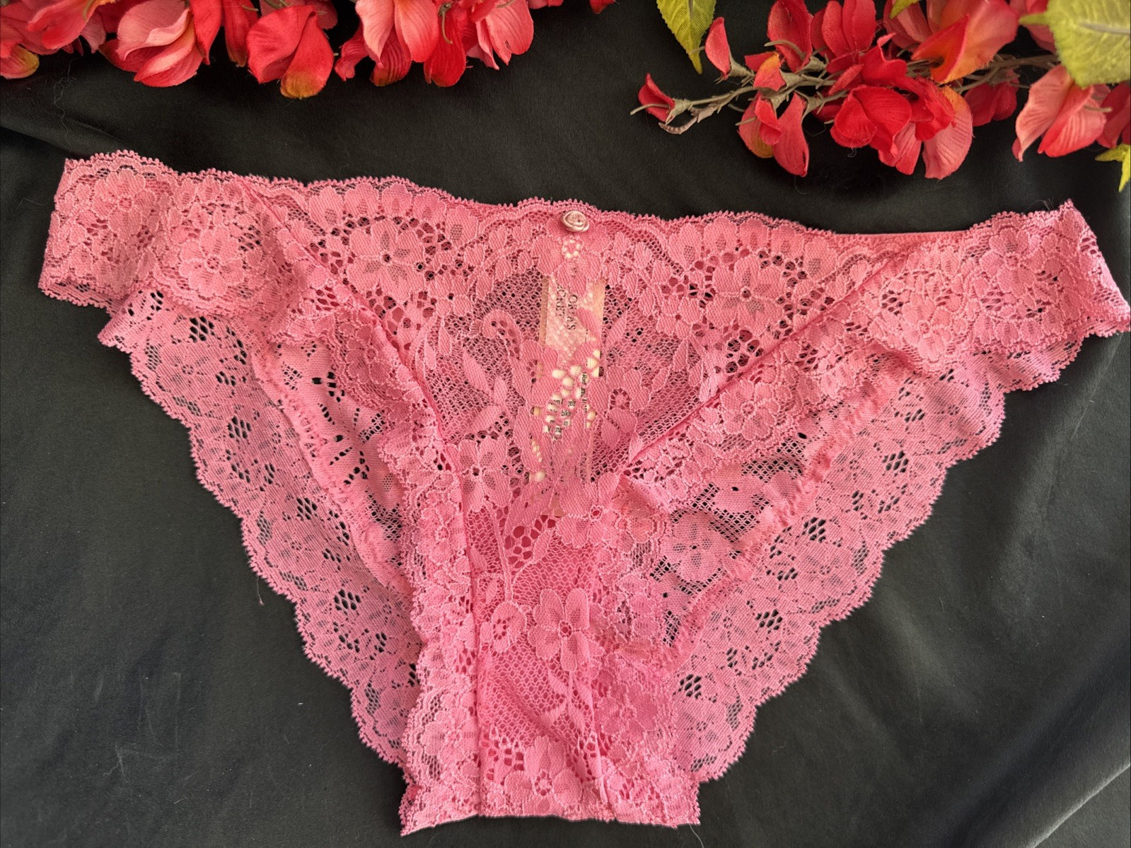 VICTORIA’S SECRET M BARBIE PINK DREAM ANGELS LACE BIKINI PANTIES SUMMER NWT
