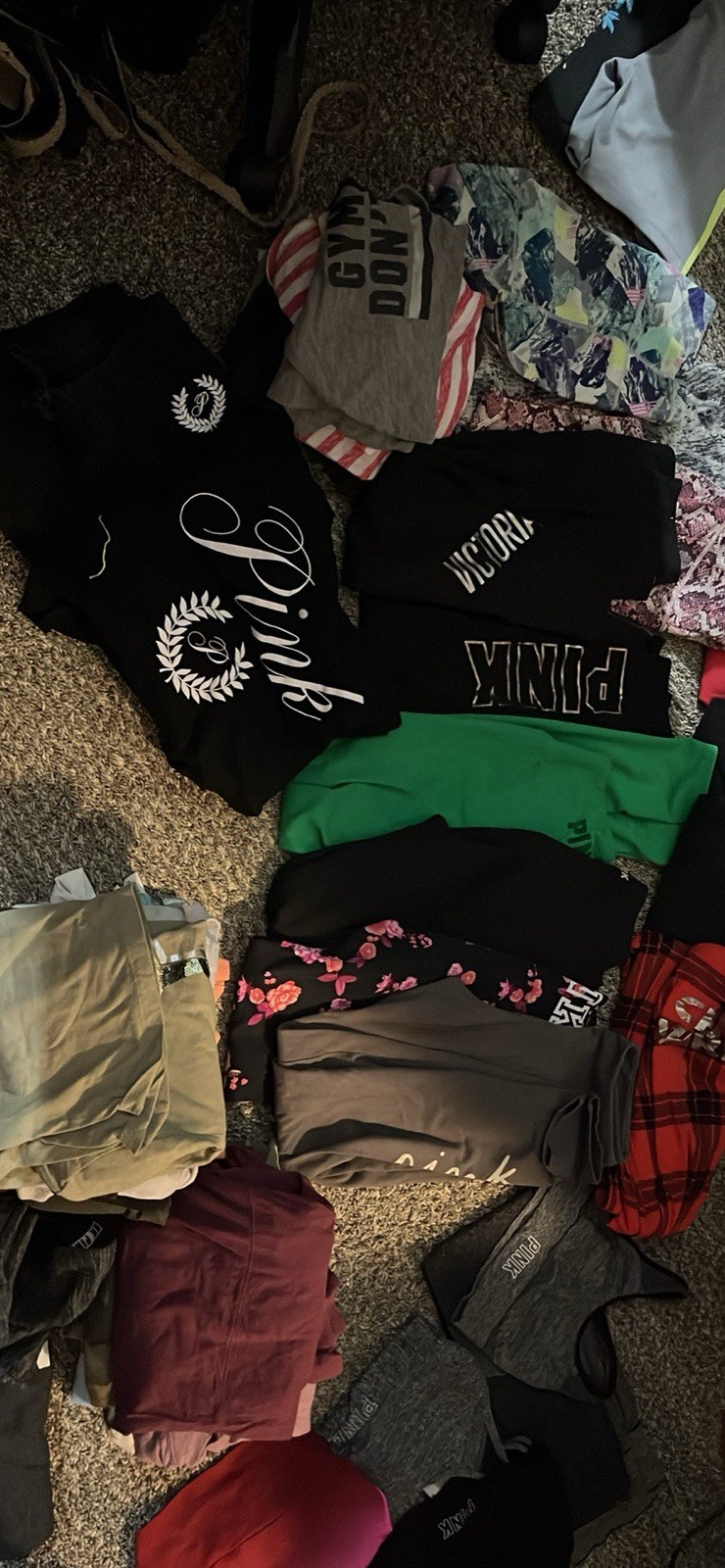 lot of victoria secret All Clothing Pant Tops Shorts Sports Bra Legging Tanks