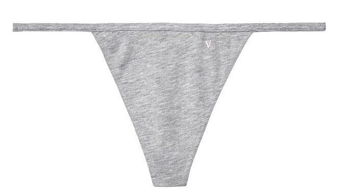 New Victorias Secret 💖Cotton V-String Thong💖Size M, L, XL💖Heather Grey