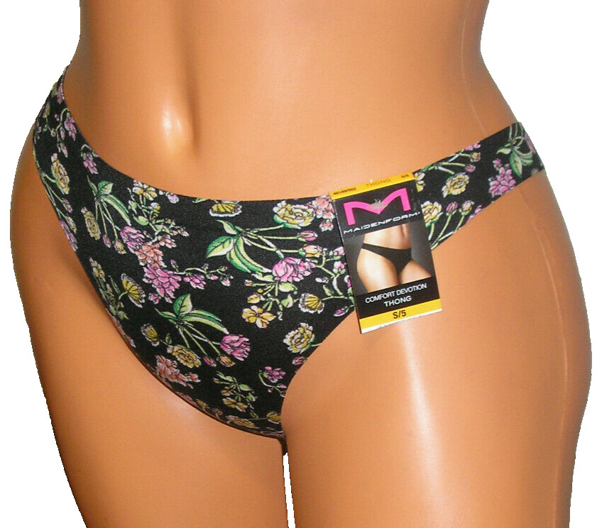 Panties Lingerie Maidenform Floral Thong Sz 5 Small Adult Gift