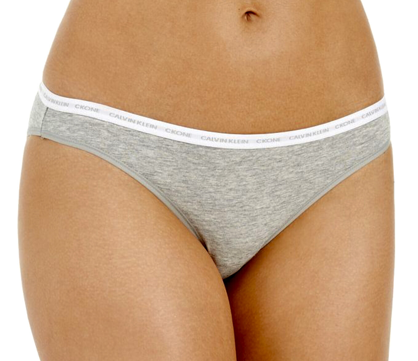CALVIN KLEIN CK One Cotton Heather Grey White Bikini Panty Womens XS S M L XL