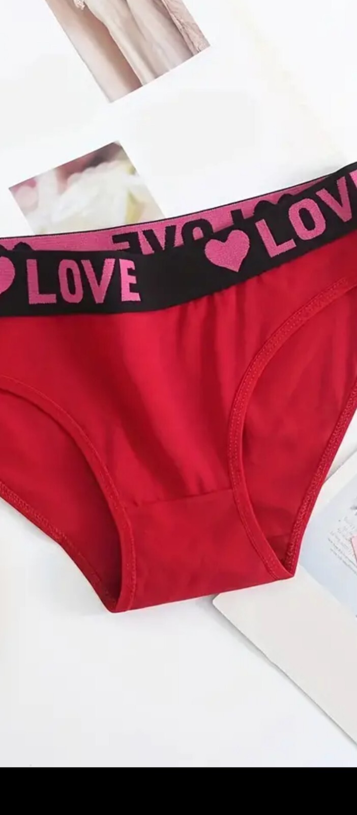 6pcs Medium Letter Print Briefs, Comfy & Breathable Low-Rise