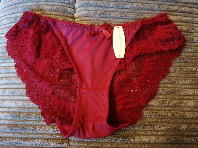 Share The Beauty Red Medium Sexy Cheeky Brazilian Knicker Panties New Free P&P