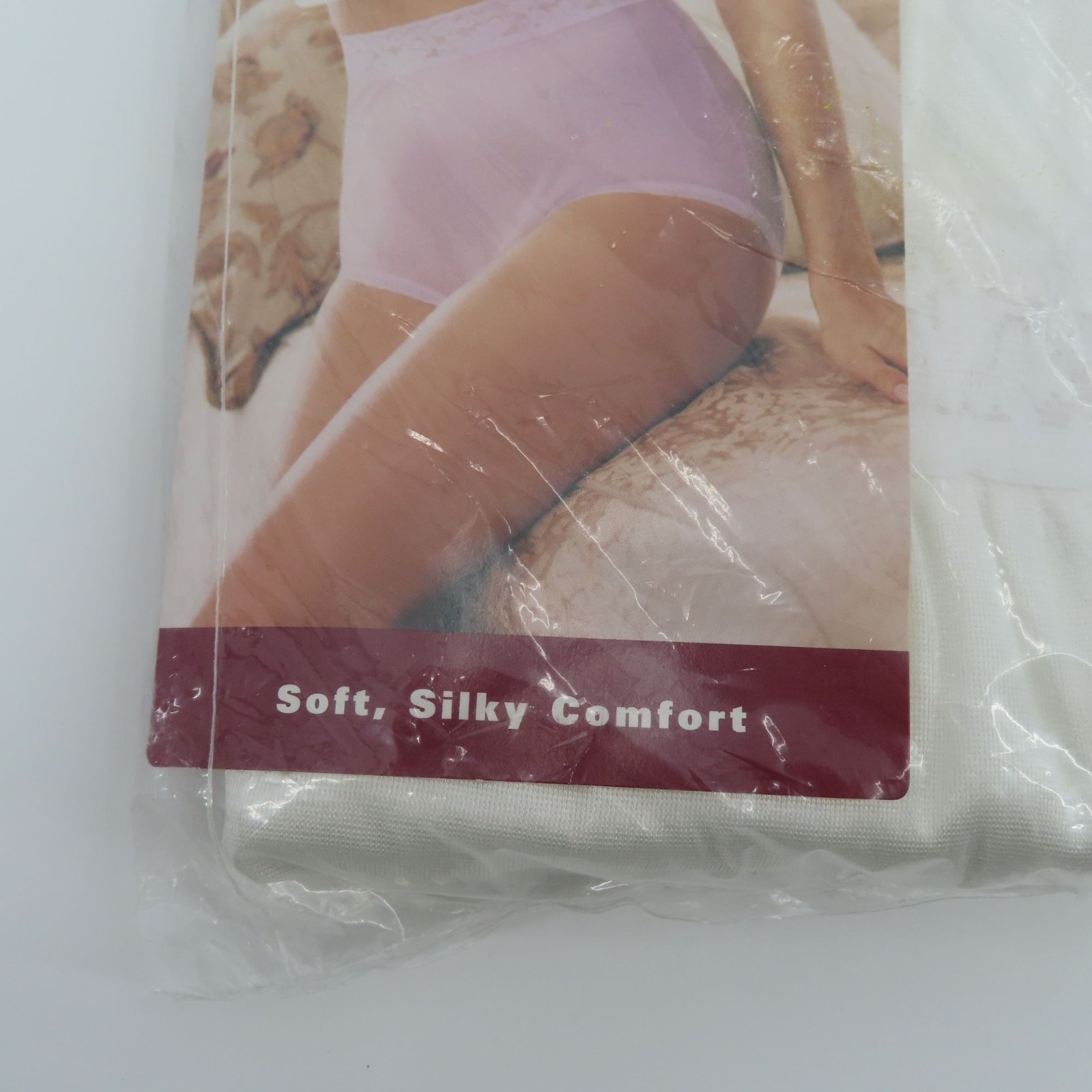 VTG Hanes 3 Pairs Womens Size 9 Nylon Brief Lace Trim Panty Solid White 1999 NEW