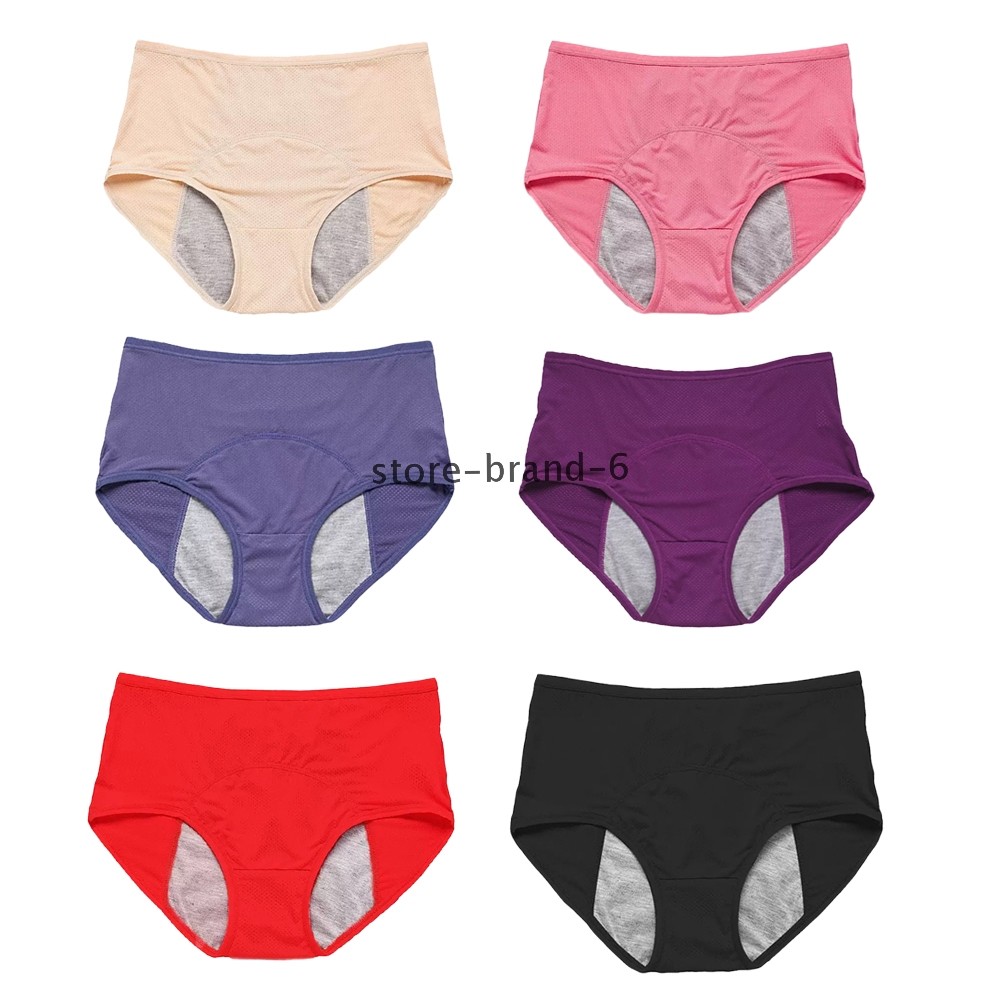 Leakproof Discreet Proof Incontinence Pantie Underwear 6Pc Protective Leak Women