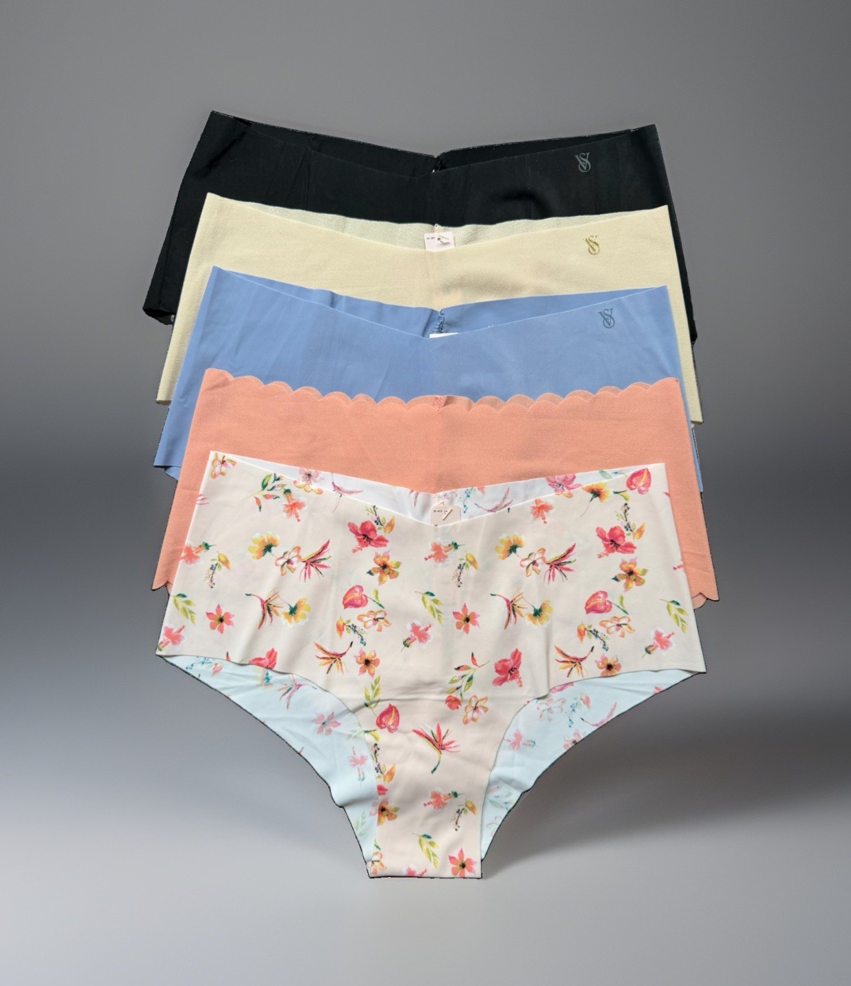 5 Pack Victoria’s Secret sz M No-Show Cheeky Tanga Panty Bundle Lot Set