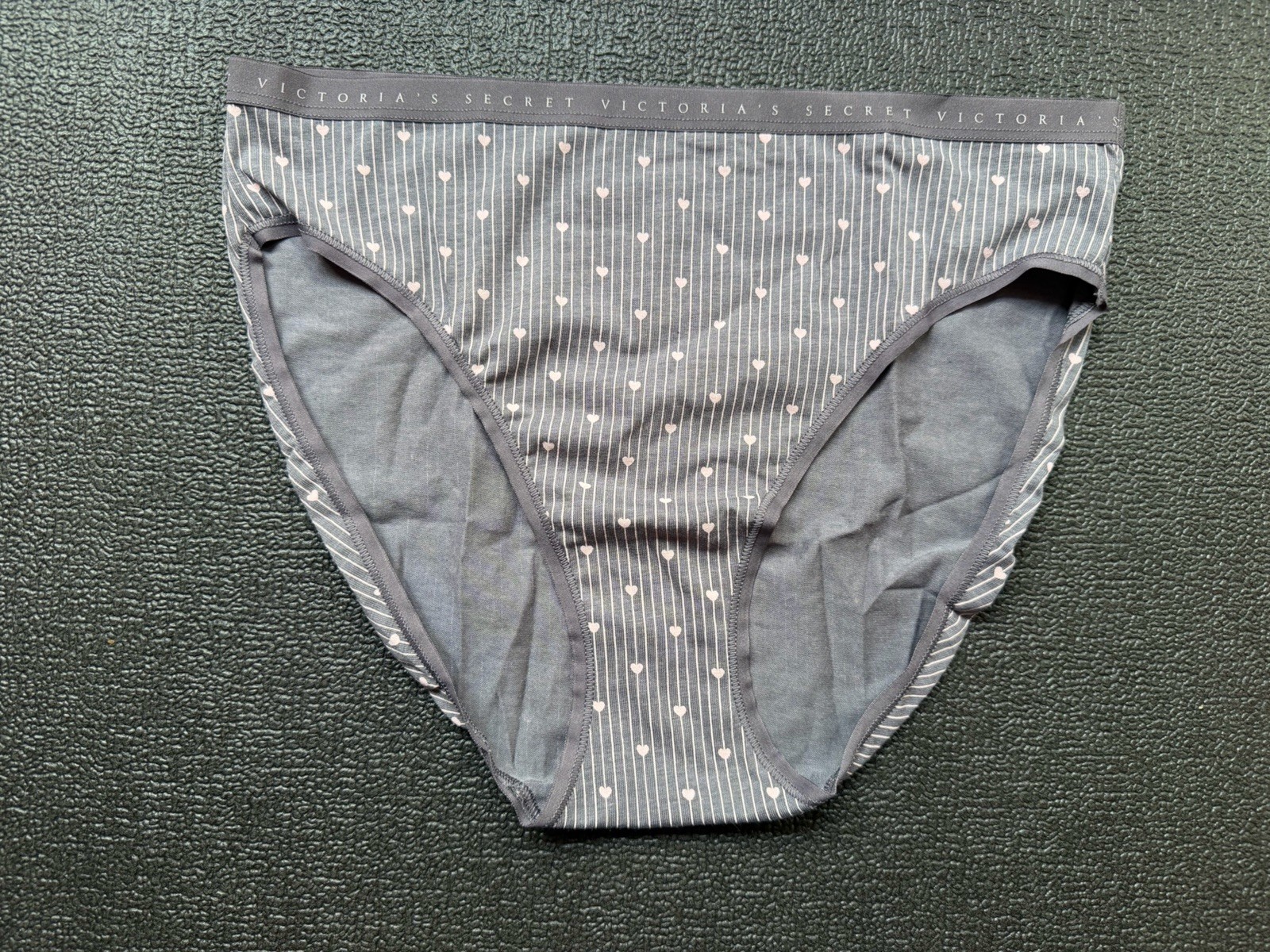 5 Pack Victoria’s Secret sz M High Leg Cotton Brief Logo Panty Bundle Lot Set