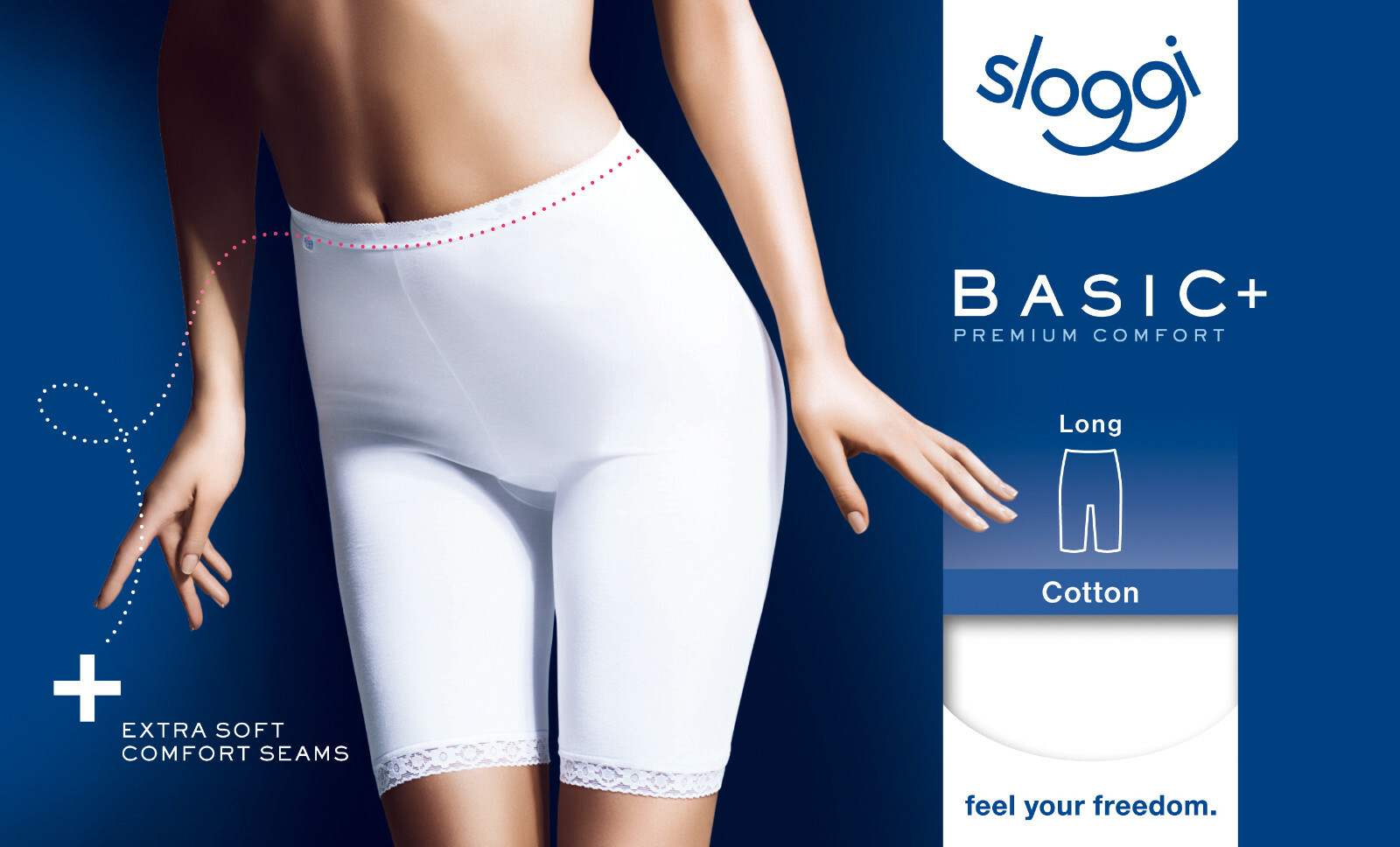 Sloggi Basic + Long Briefs Knickers Pants 95% Cotton 10007643