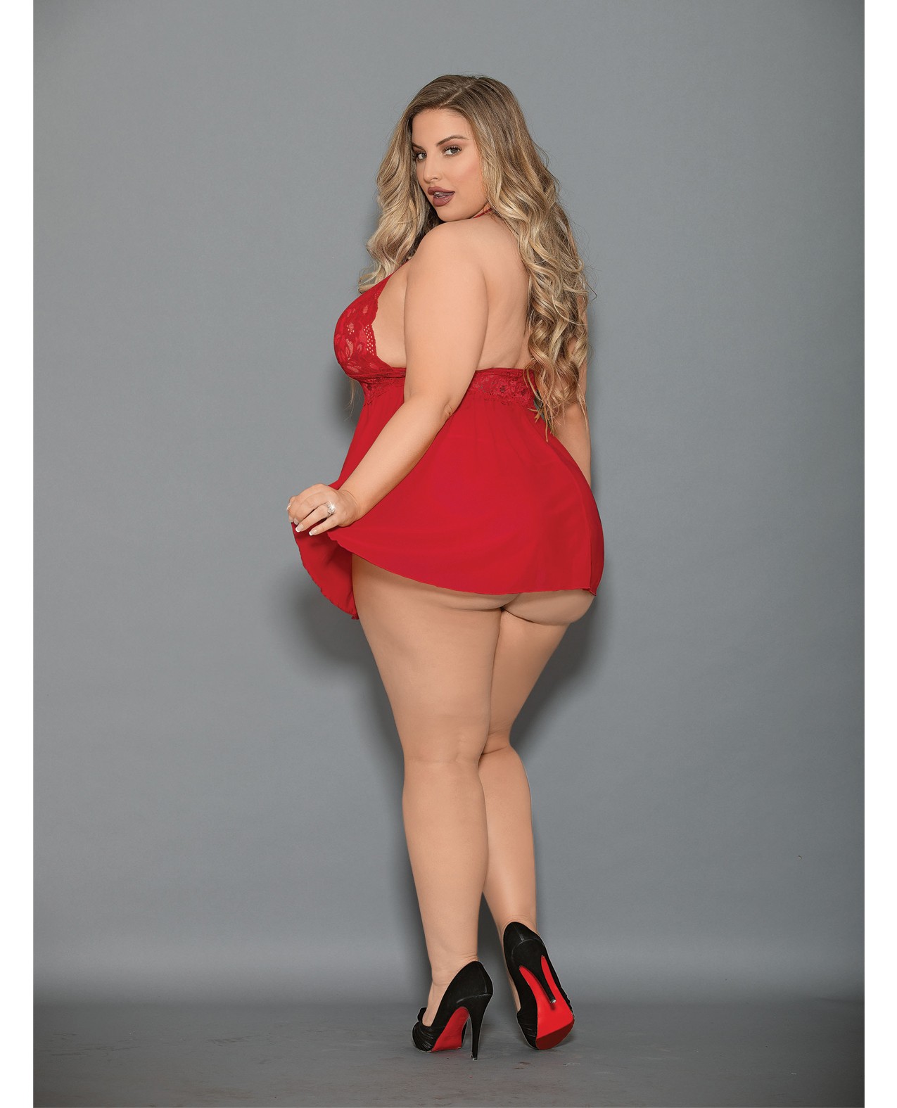 Plus Size Babydoll Dress Plus Size Red Euphoria Shorty Babydoll Open Panty Red