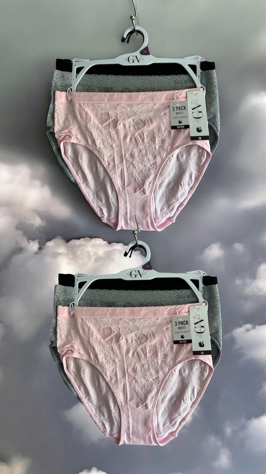 GLORIA VANDERBILT~3 Pack Briefs~MULTICOLOR~Seamless Comfort~ALL REGULAR SIZES!!!