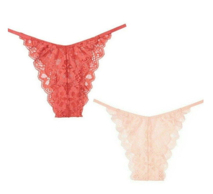 Lot of 2 Victoria Secret Dream Angels Lace Brazilian Panty Size: XL