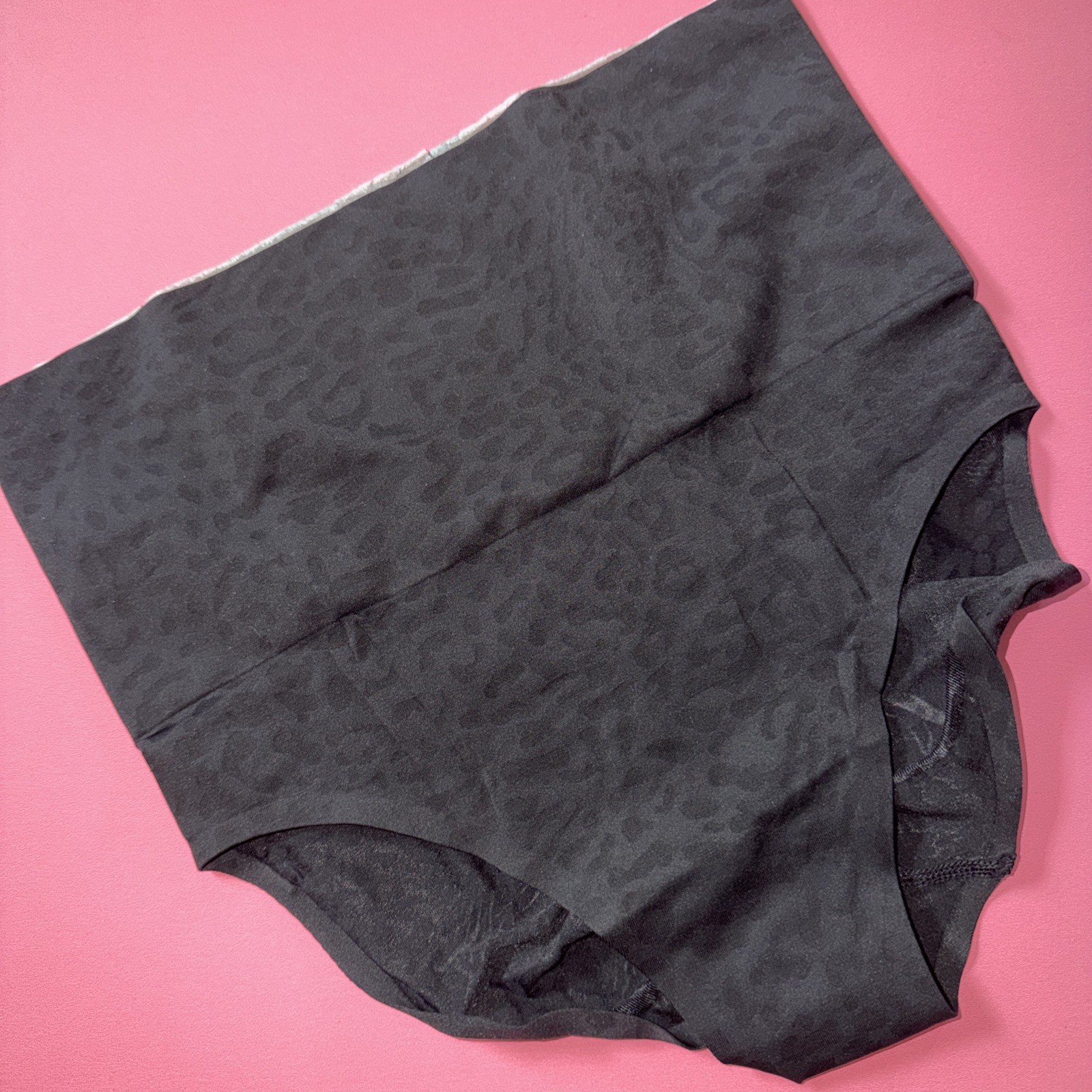 Victoria’s Secret XL HIGH-WAIST BRIEF panty BLACK animal Print CURVES SHAPEWEAR