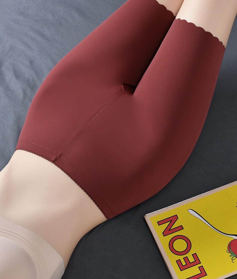 Women Long Leggings High Waist Ice Silk Seamless Plus size Underpant 91931